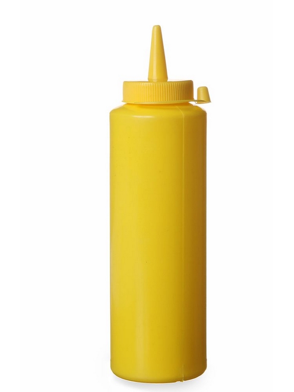 Mērču pudele-dozators 350 ml, dzeltens